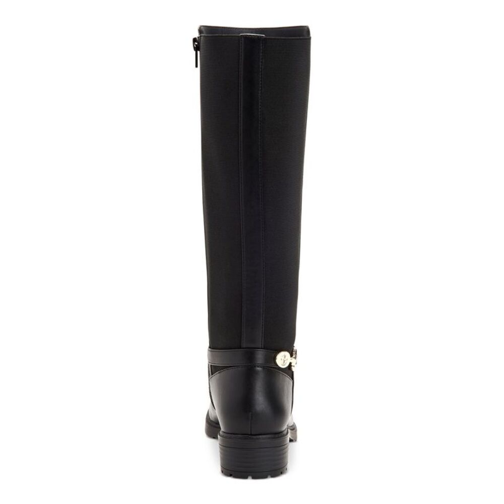 GIANI BERNINI Womens Black Barnibee Round Toe Block Heel Riding Boot 5.5 M - Picture 2 of 4